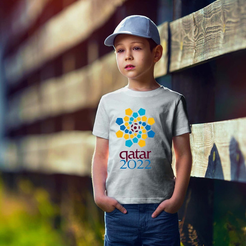 Imagen 5 de 6 de Remera Logo Mundial Qatar Hombre Mujer Niños Varios Diseños
