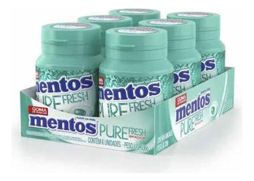 $$$ 6 Pote Mentos Pure Fresh Chicle