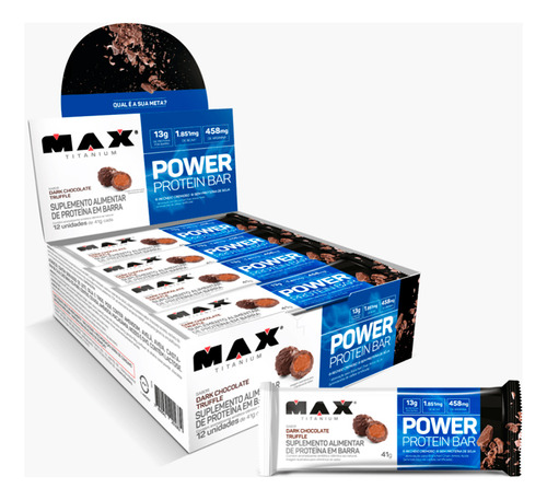 Power Protein Bar 41g (cx 12 Un) - Max Titanium