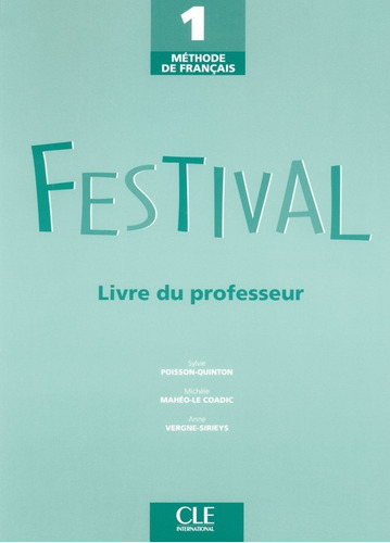 Festival 1 - Livre Du Professeur