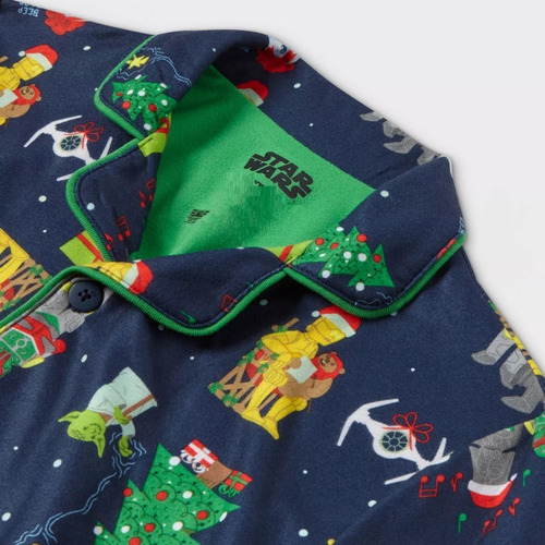 Star Wars Navidad Darth Vader R2d2 Pijama 2 Piezas Talla Med