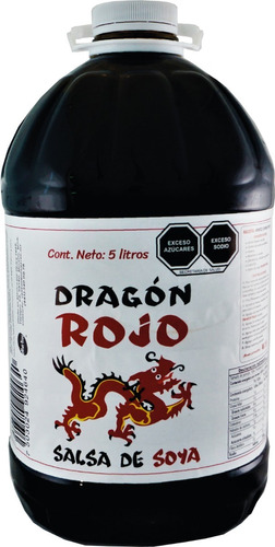 Salsa De Soya - 5 Litros - Dragon Rojo China, Japonesa Sushi