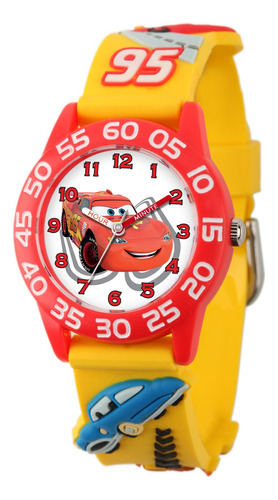 Disney Cars Time Teacher - Reloj Analógico De Cuarzo 3d Pa.