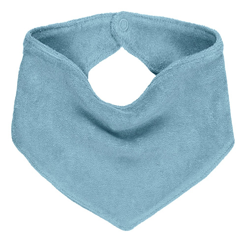 Babador Bandana Para Bebê Em Atoalhado Azul - Mini & Co