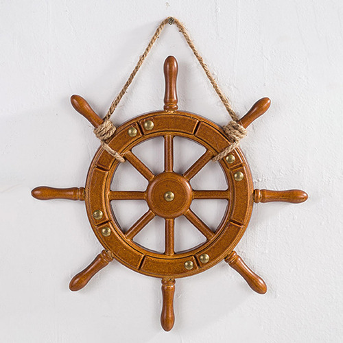 Rueda De Barco De Madera, Decoración De Pared, Timón De