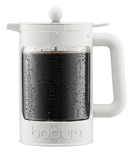 Bodum Bean Cold Brew Coffee Maker, 51 Oz, Bright White