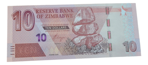 Billetes Mundiales Zimbawe 10 Dolares 2020 Aa Zimbabwe