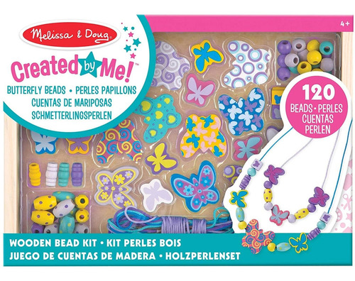 Melissa & Doug Created By Me! Juego De Cuentas Mariposas Par