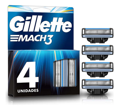 Cartucho De Rastrillo Gillette Mach3 4 Uds