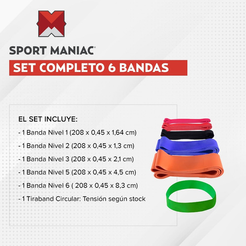 Imagen 3 de 4 de Set Completo De 6 Bandas Asistencia Dominadas Funcional !