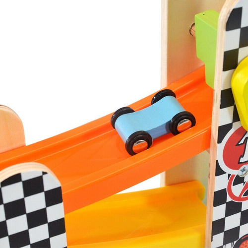 Imagen 7 de 7 de Pista Carrera 4 Autos Rampas Madera Didactico Acool Ac6653 Color Multicolor