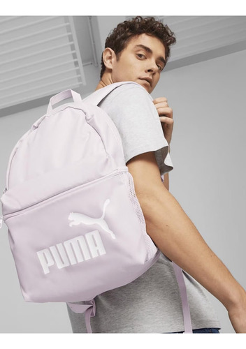 Mochila Puma Phase Backpack Unisex Color Morado Rosado Lisa