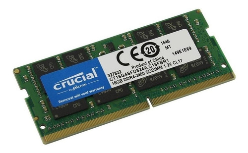 Imagem 1 de 1 de Memória Ram 16gb 1x16gb Crucial Ct16g4sfs824a