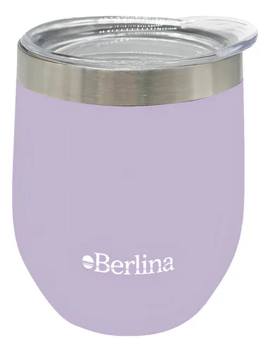 Mate Con Tapa 220ml Berlina Violeta, Doble Pared De Acero