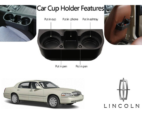 Porta Vasos Con Porta Celular Lincoln Town Car 2011