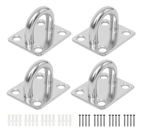 Gancho De Montaje De Acero Inoxidable De 4 Piezas Placas M8