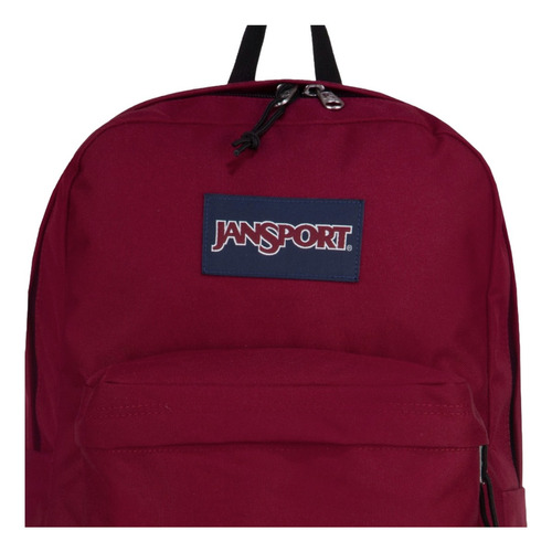 Mochila escolar JanSport Lifestyle Superbreak Navy color rojo diseño lisa