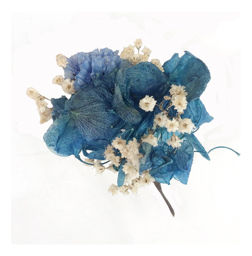 Flores Desidratadas - 1 Lapela Para Noivo Azul