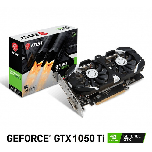 Imagen 1 de 6 de Tarjeta De Video Msi Geforce Gtx 1050 Ti 4gt Oc 4gb Gddr5