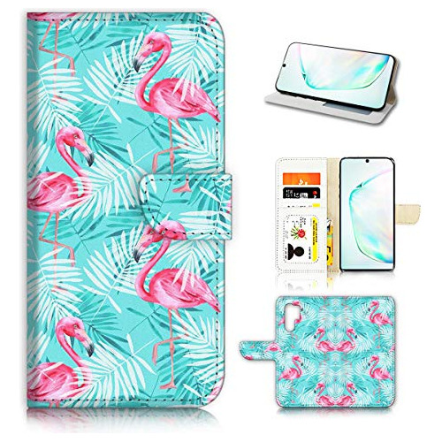 Funda Para Note 10+ Galaxy Note 10 Plus Azul Palm Flaming-02