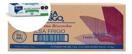 Margarina Ilsa Frigo Bizcocho Caja 10 Kg