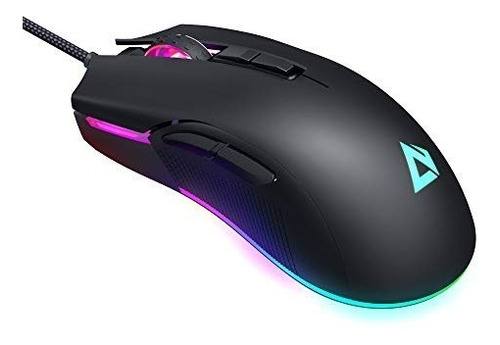 Mouse Gamer Rgb Aukey 5000 Dpi Y 1000ghz Con 6 Botones