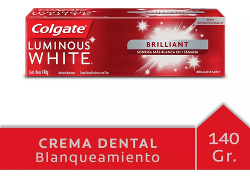 Pasta Dental Colgate Luminous White Brillant 140g
