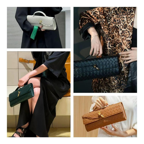 - Bandolera Tejida A Mano For Mujer, Bolso De Mano De Piel