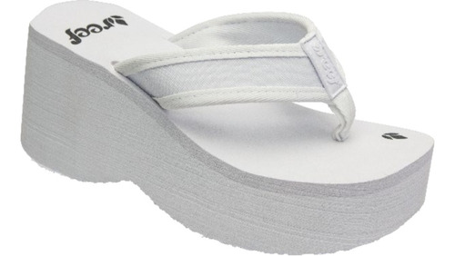 Chinelo Tamanco Plataforma Reef Branco