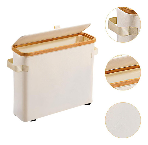 Portarrollos De Papel Higiénico De Bambú Con Tapa De