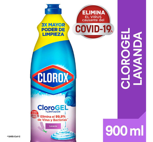 Cloro En Gel Clorox Lavanda 900 Ml