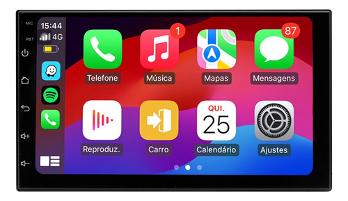 Multimidia Aikon Core Red 1din 9p 2/64gb Qled