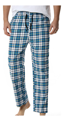 Pijama A Cuadros K Para Hombre, Pantalones Rectos Para Yoga,