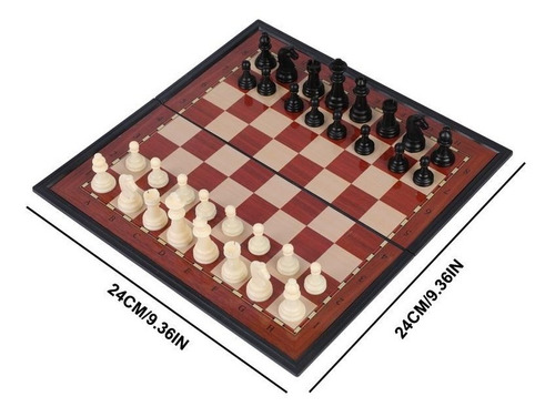 profesional Juego de ajedrez magnetico y Plegable de 27 x 27 cm Ideal para Viaje o Colegio 