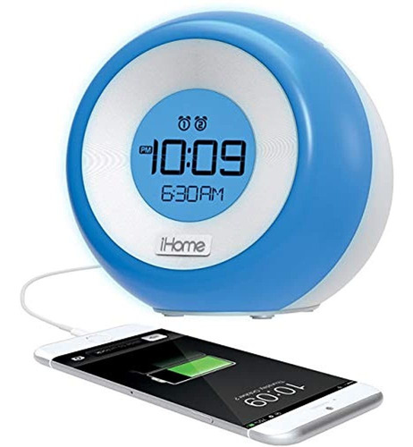 Radio De Cambio De Color De Ihome Reloj Alarma Dual Fm Con U