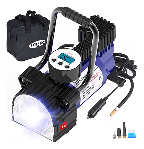 Topdc Air Compressor Tire Inflator, 12v Dc Digital Tire Inf.