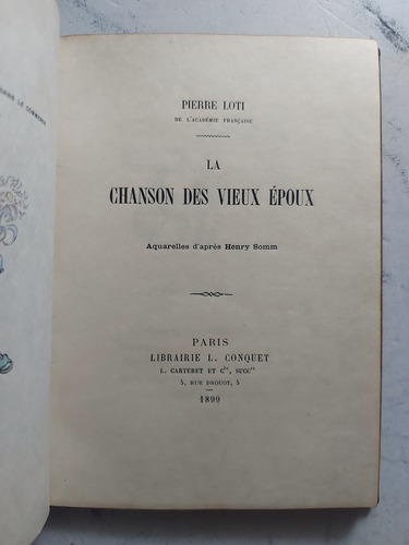 Antiguo Cuento Francés 1899 Pierre Loti. Ian1489