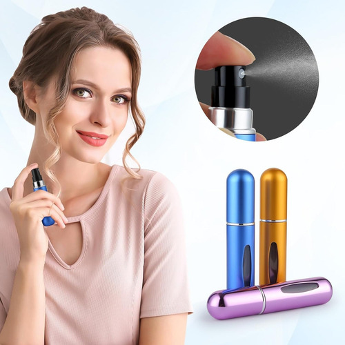 12 Mini Atomizador Recargable Perfume Capsular Frasco Viajar
