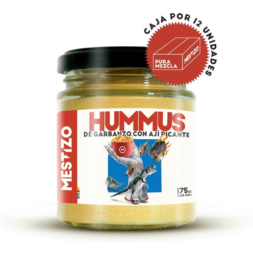 Hummus De Garbanzo Con Ají Picante Mestizo Pack X12 Unidades