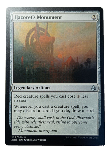 Carta Magic Hazoret's Monument [amonkhet] Mtg Artifact