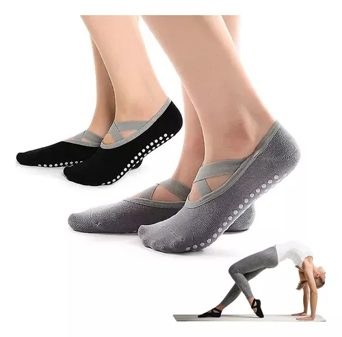 Calcetines de yoga, zapatos de ballet, zapatos de entrenamiento de ballet  para mujer, zapatos de baile para adultos y niños, suela suave, zapatos de