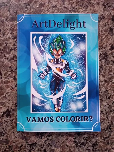 Livro De Pintar Com Capa Do Vegeta De Dragon Ball