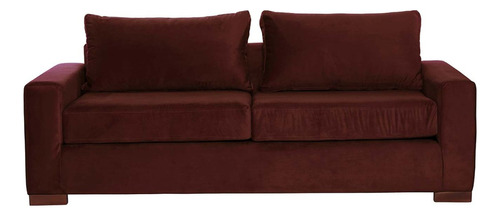 Sofa Livorno 3c Tela Velvet Chocolate