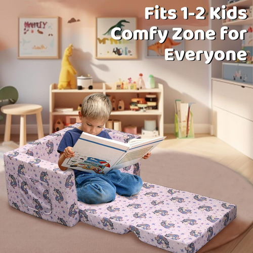 Kids Sofa, Children's 2pulgada1 Convertible Relaxing Sofa To