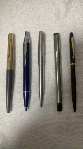 Pluma Parker Chapado Oro 12k + Bolígrafos Parker Y Myron