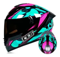 Comprar Casco Moto Ces Racing Verde Lila Dama Mujer Certificado