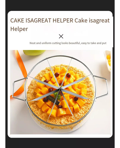 Cortador De Tartas De Acero Inoxidable Con 8 Compartimentos