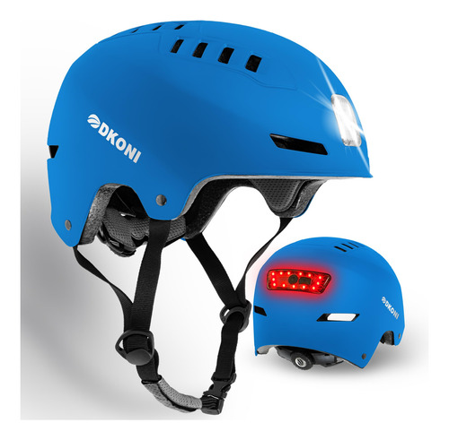Casco Ciclismo Luz Led Delantera/trasera Talle S 48-55cm A