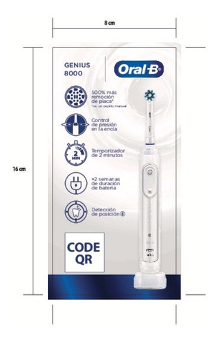 Imagen 3 de 3 de Cepillo De Dientes Eléctrico Oral-b Genius 8000 Recargable