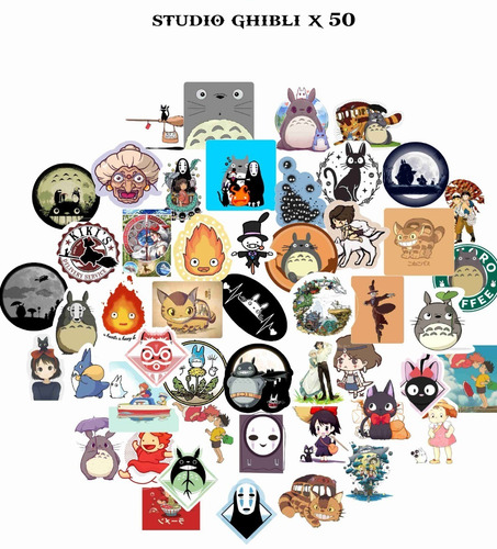 Stickers Calcomanias Pegatinas Anime Studio Ghibli X 50